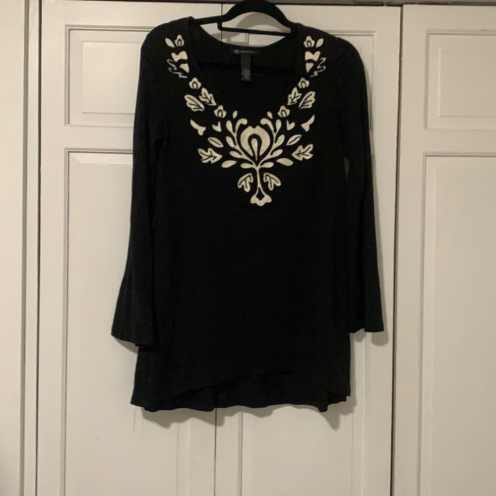 Black long sleeve blouse by INC